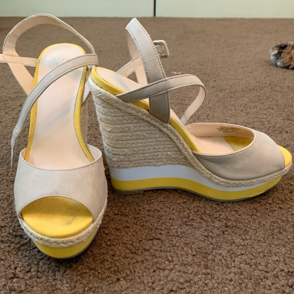 Sale - Elle wedge sandals, worn once